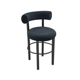 Fat Bar + Counter Stool: Black Steel Base + Bar