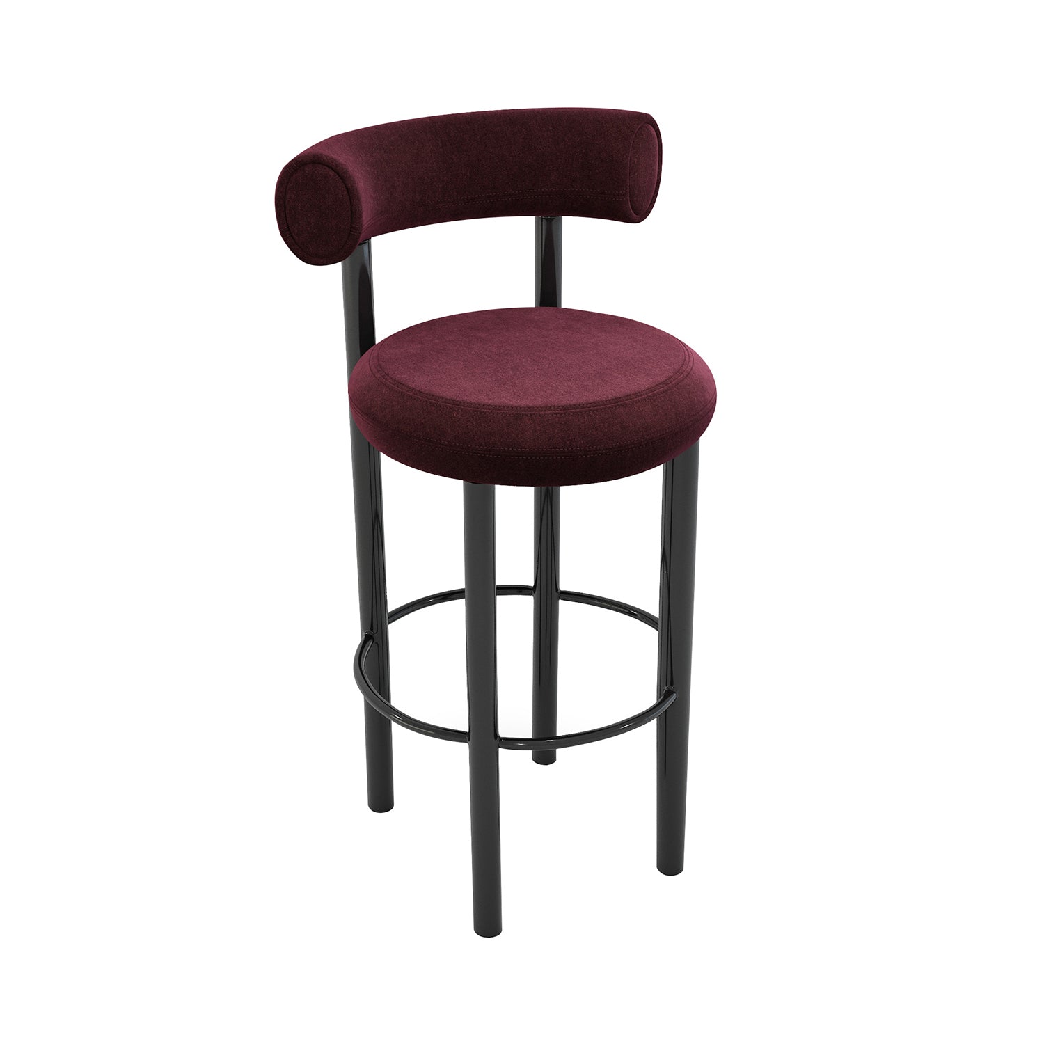 Fat Bar + Counter Stool: Black Steel Base + Bar