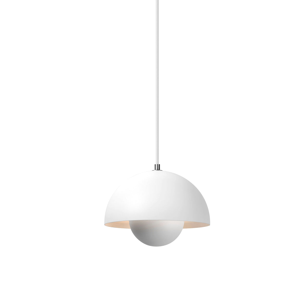 FlowerPot VP1 Pendant: Matt White + White