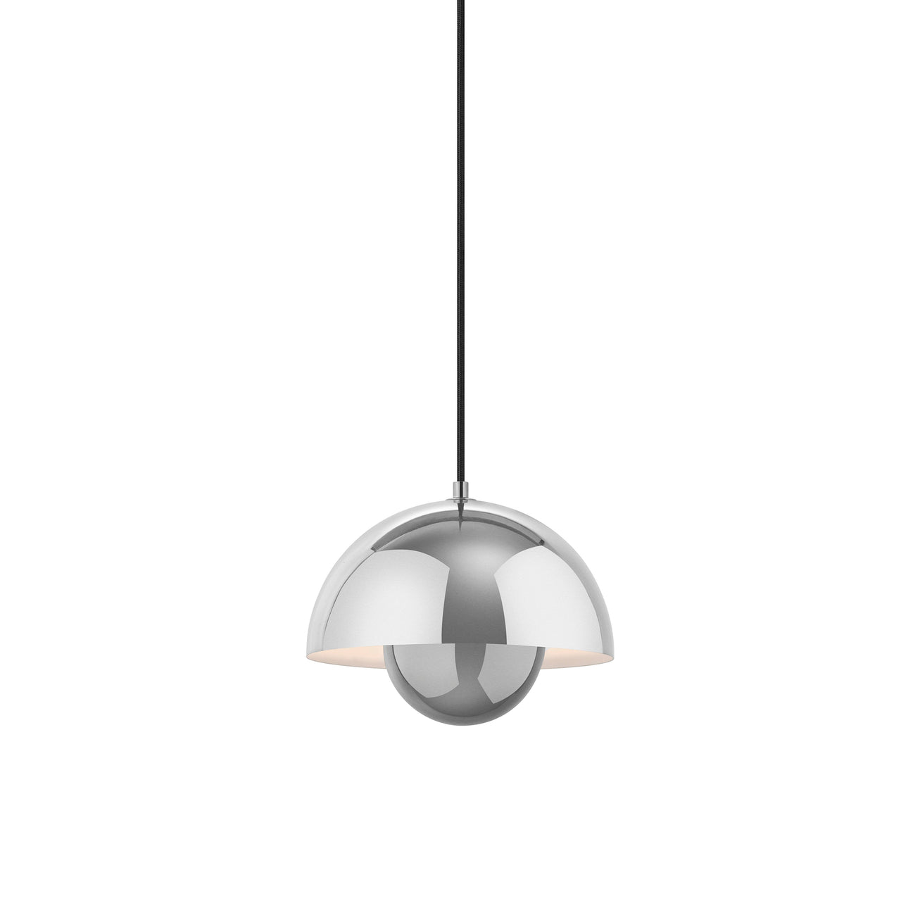 FlowerPot VP1 Pendant: Chrome-Plated + Black