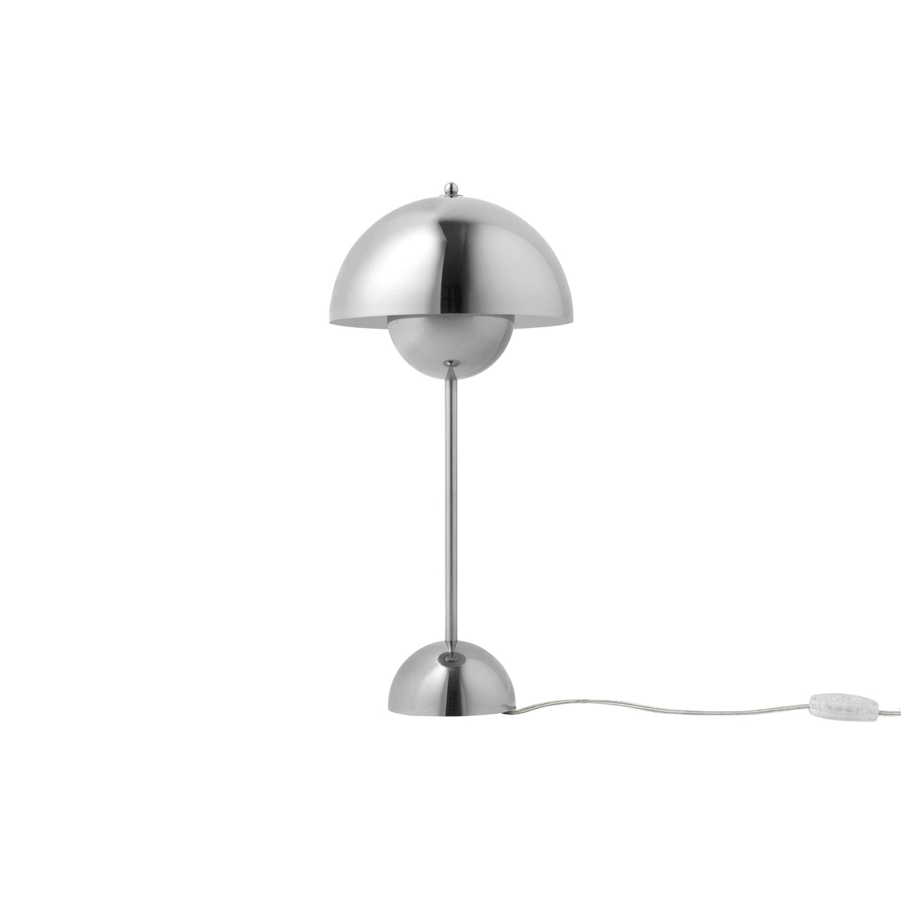 Flowerpot VP3 Table Lamp: Chrome-Plated