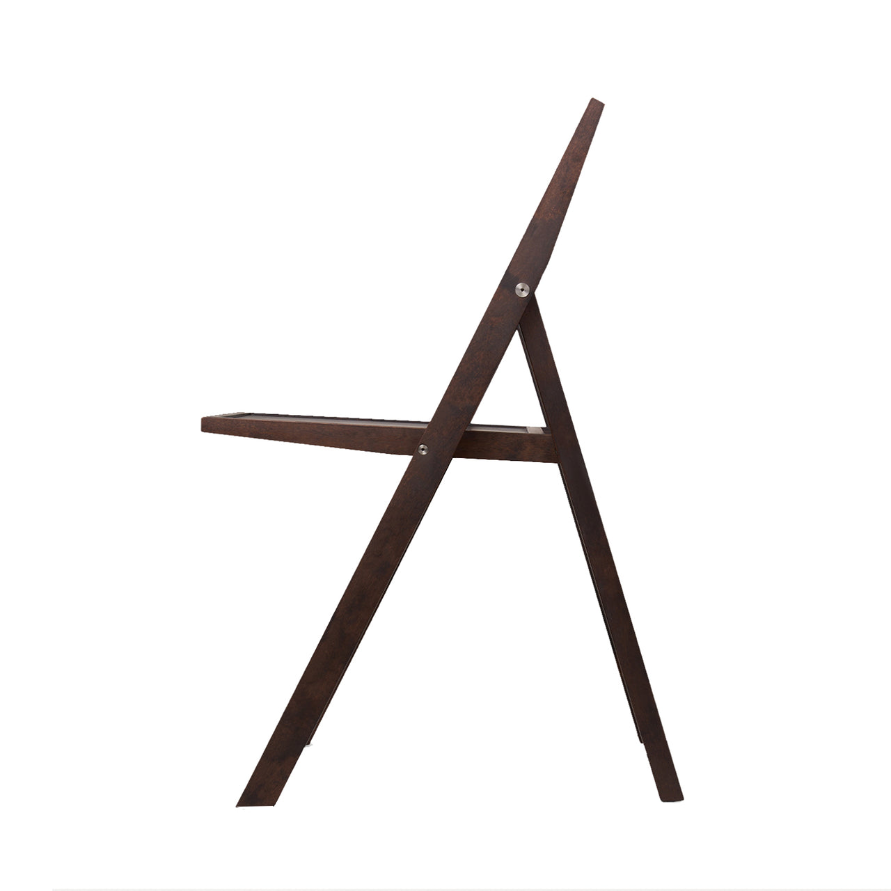 Folding Flat Chair: Without cushion + Dark Brown Birch