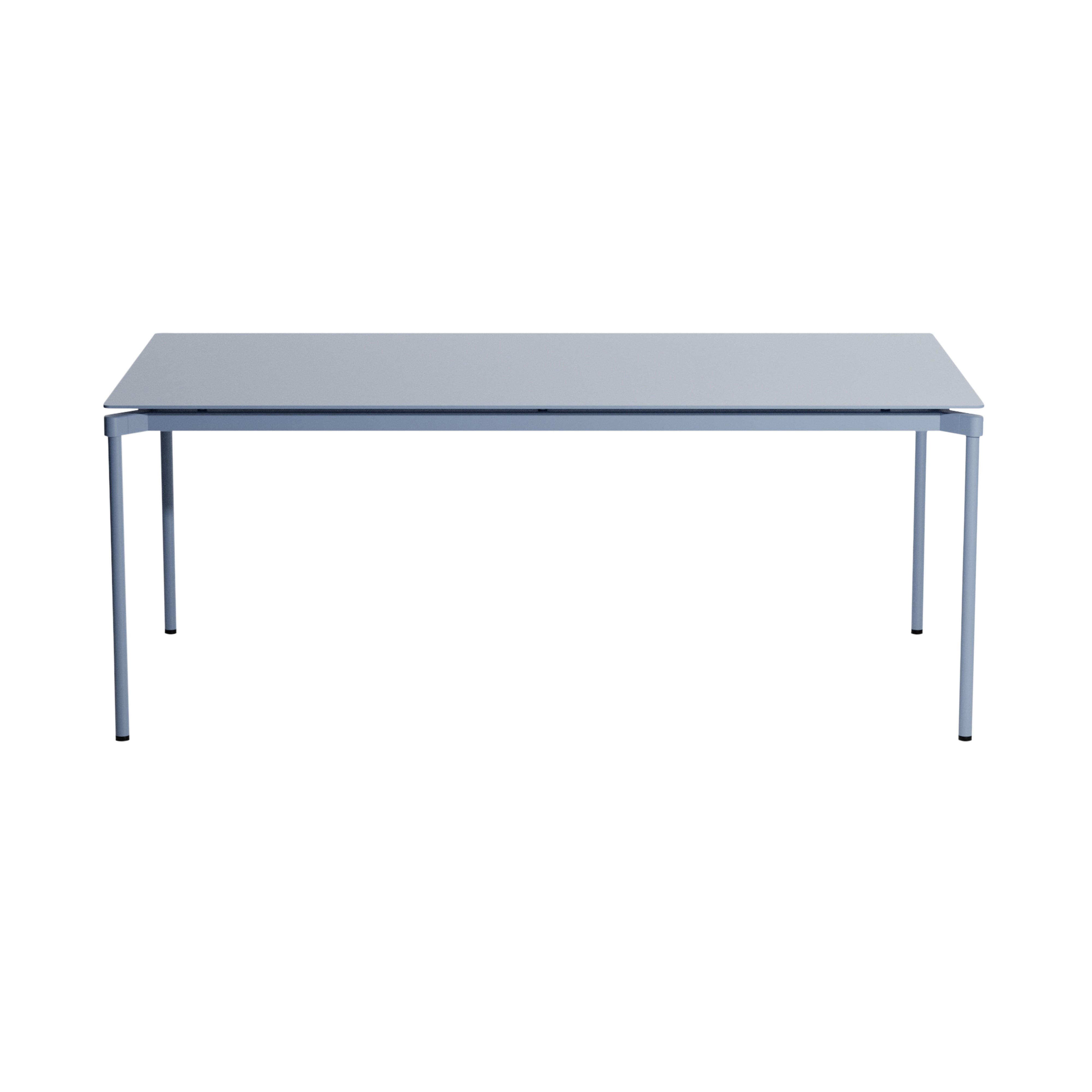 Fromme Dining Table: Rectangle + Pigeon Blue