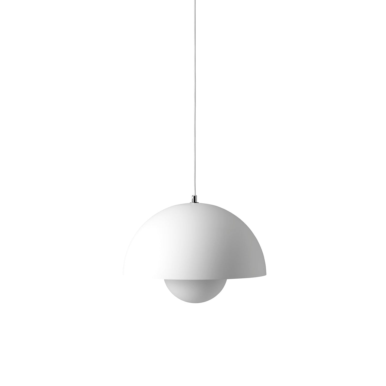 Big FlowerPot VP2 Pendant: Matte White + White
