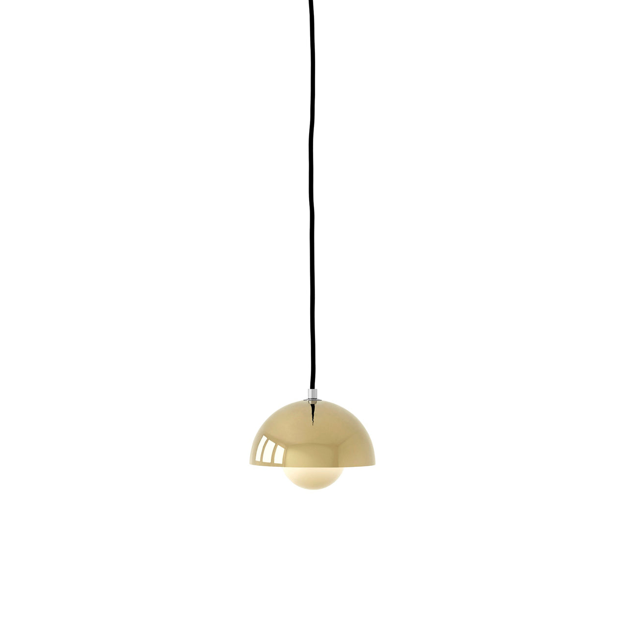 Flowerpot Pendant VP10: Brass-Plated + Black