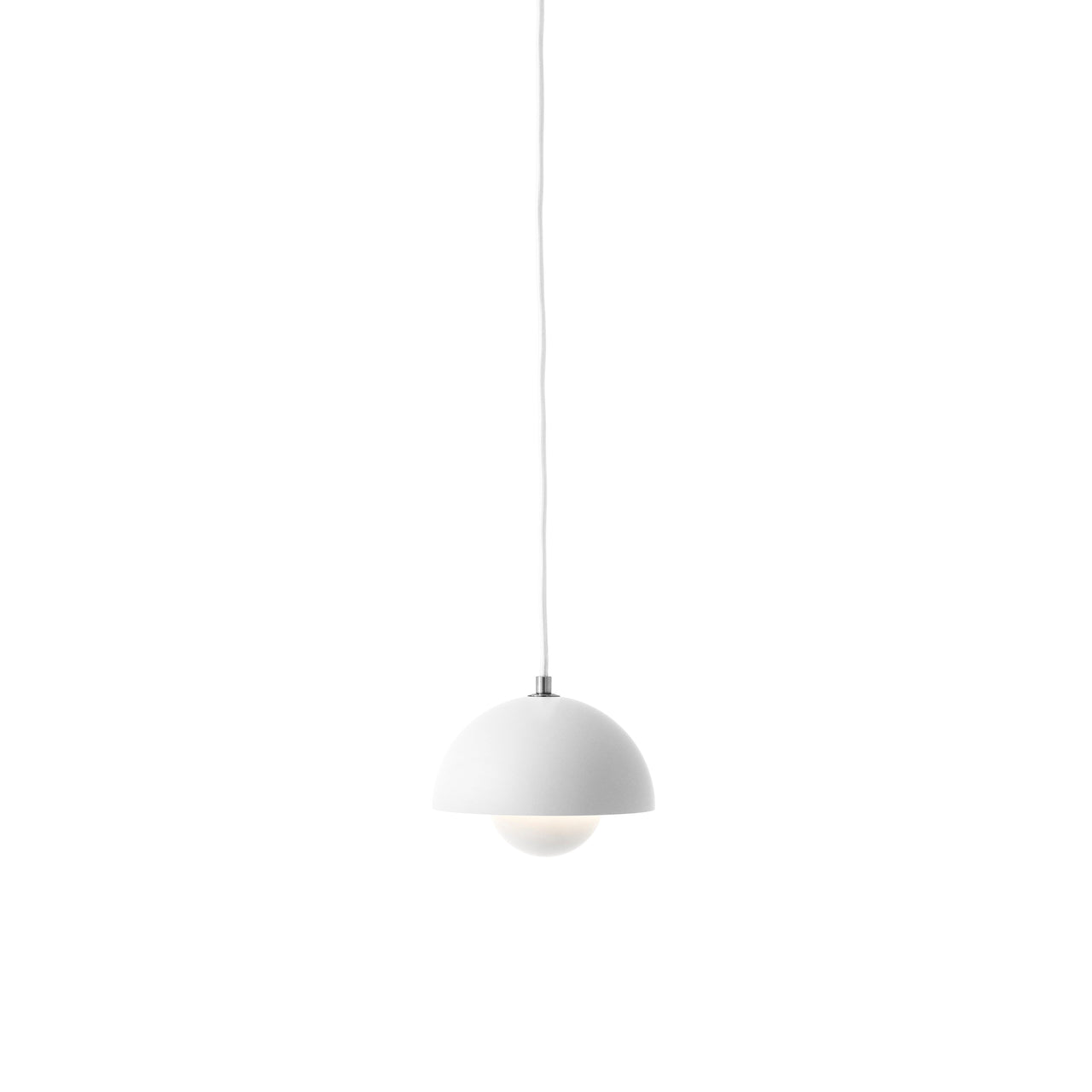 Flowerpot Pendant VP10: Matt White + White