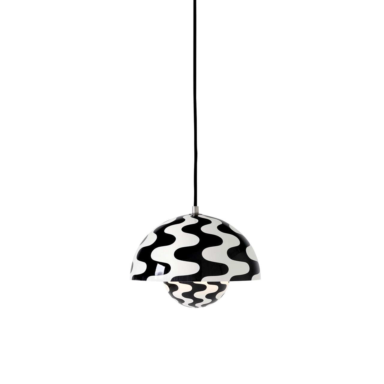 FlowerPot VP1 Pendant: Black + White + Black