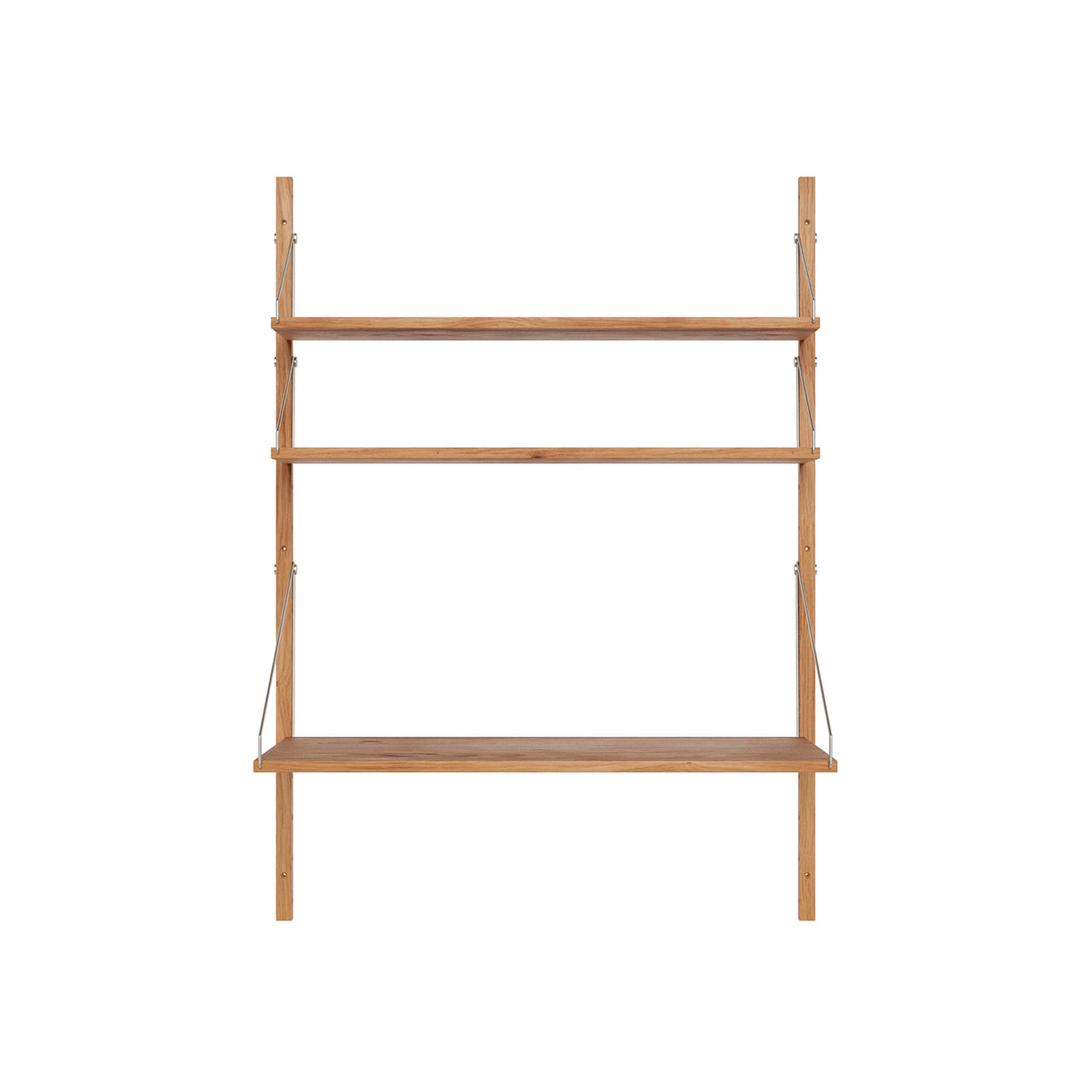 Shelf Library: Medium (W80) + Desk Section