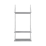 Shelf Library: Steel + High (W80) + Hanger Section + Stainless Steel