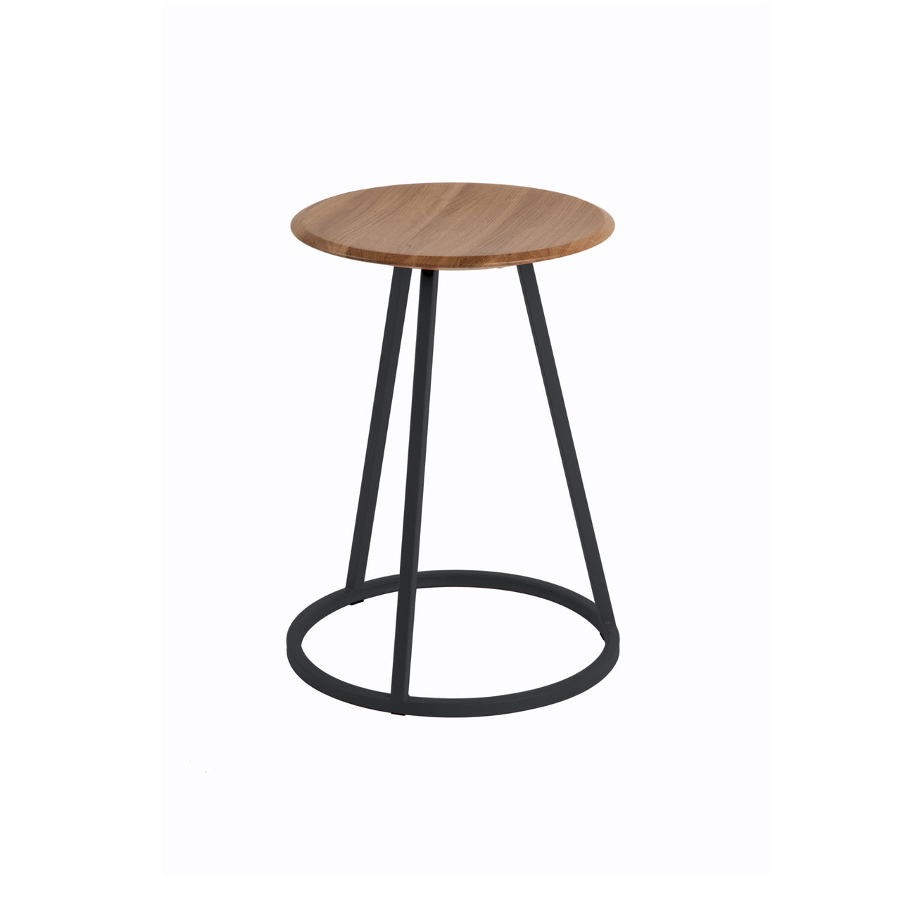 Gustave Stool: Natural Walnut + Slate Grey