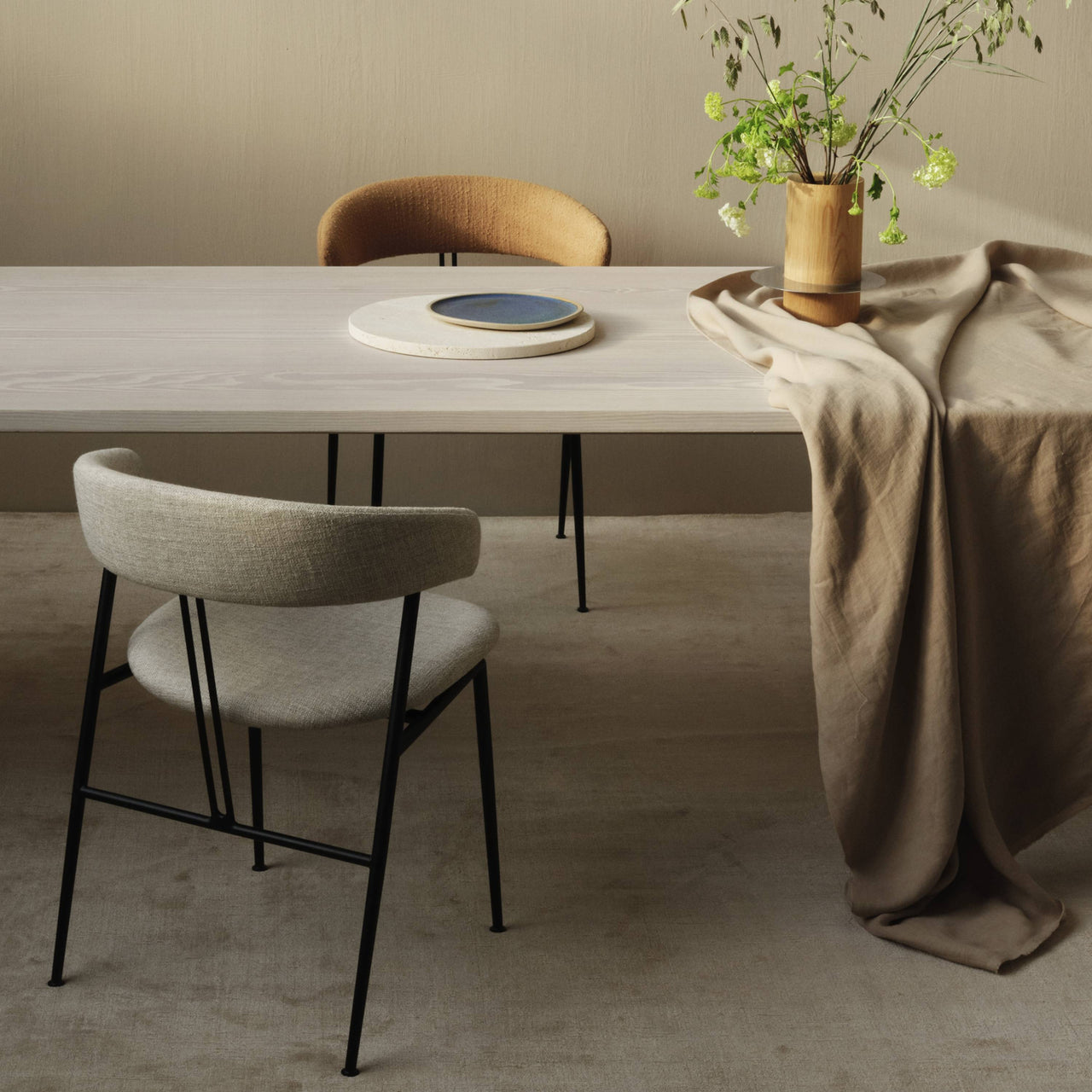 Violin Dining Chair: Fully Upholstered