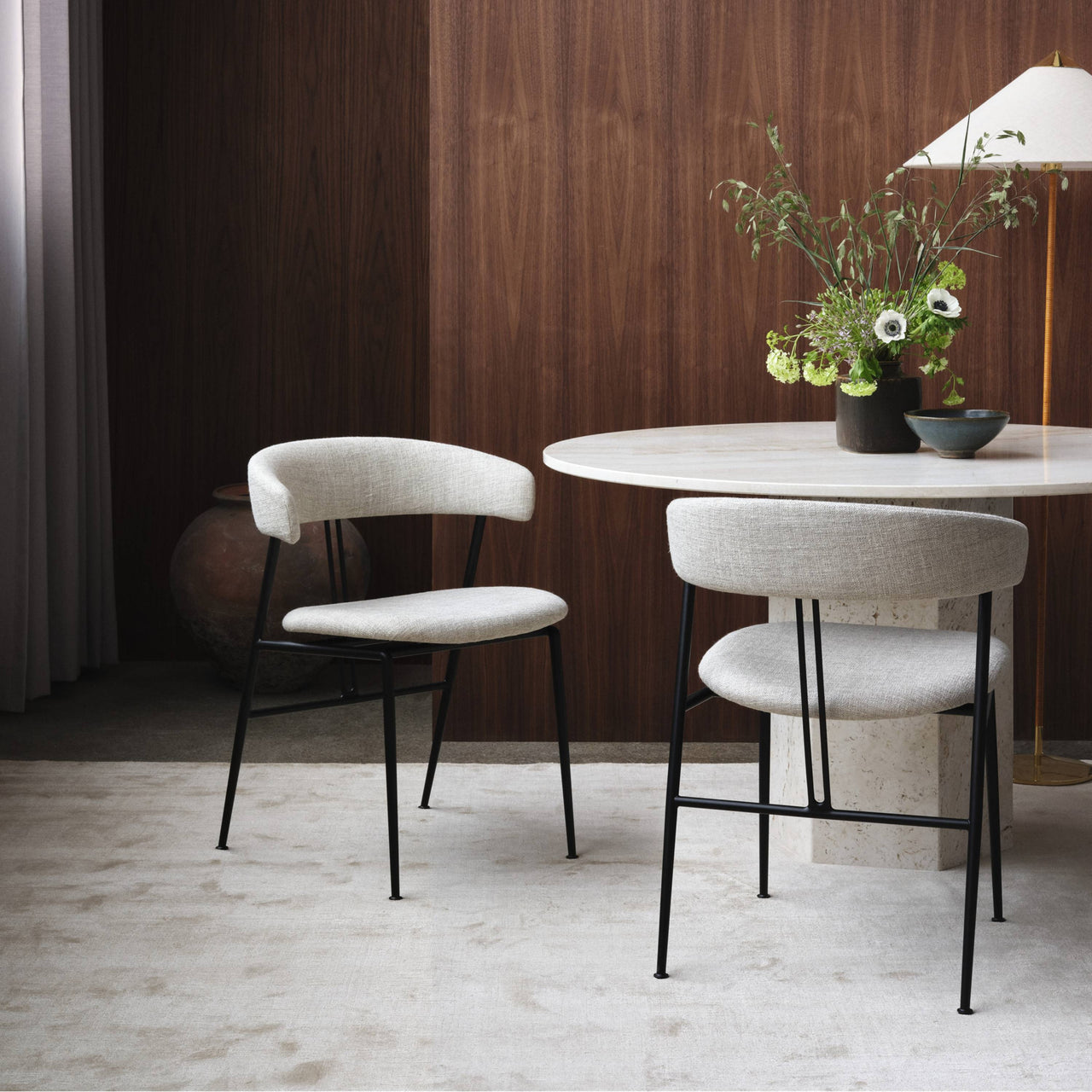 Violin Dining Chair: Fully Upholstered