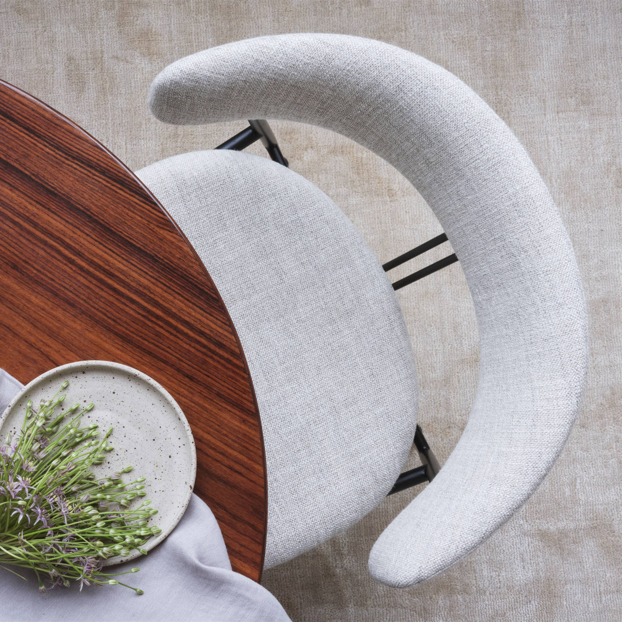 Violin Dining Chair: Fully Upholstered