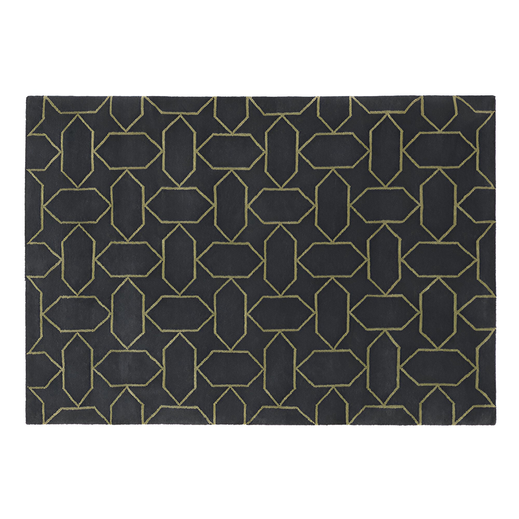 Gems Outlined Rug: Medium + Eggnog