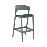 Cover Bar Stool: Upholstered + Green + Without Footrest