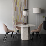 Beetle Dining Chair: Black Plastic Base + Fully Upholstered