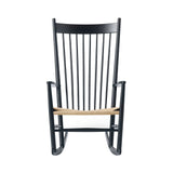 Wegner J16 Rocking Chair: Natural + Black Lacquered Oak