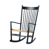 Wegner J16 Rocking Chair: Natural + Black Lacquered Oak