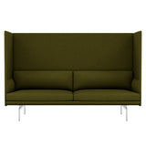 Outline Highback 3-Seater Sofa: Large + High + Polished Aluminum