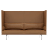 Outline Highback 3-Seater Sofa: Large + High + Polished Aluminum