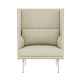 Outline Highback 1-Seater Sofa: Large + High + Polished Aluminum