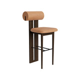 Hippo Bar + Counter Chair: Full Upholstered + Counter + Dark Smoked Oak