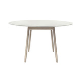 Icha Table: Round + Mushroom + White Oiled Beech