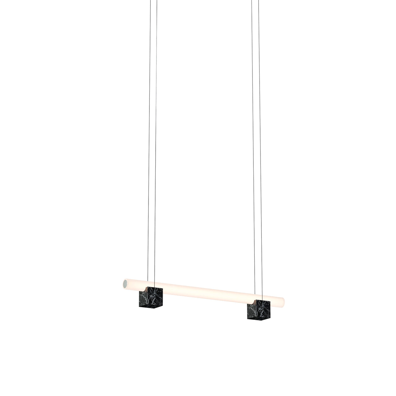 Isle 02A Suspension Lamp: Black Marquina Marble + Black Marquina Marble