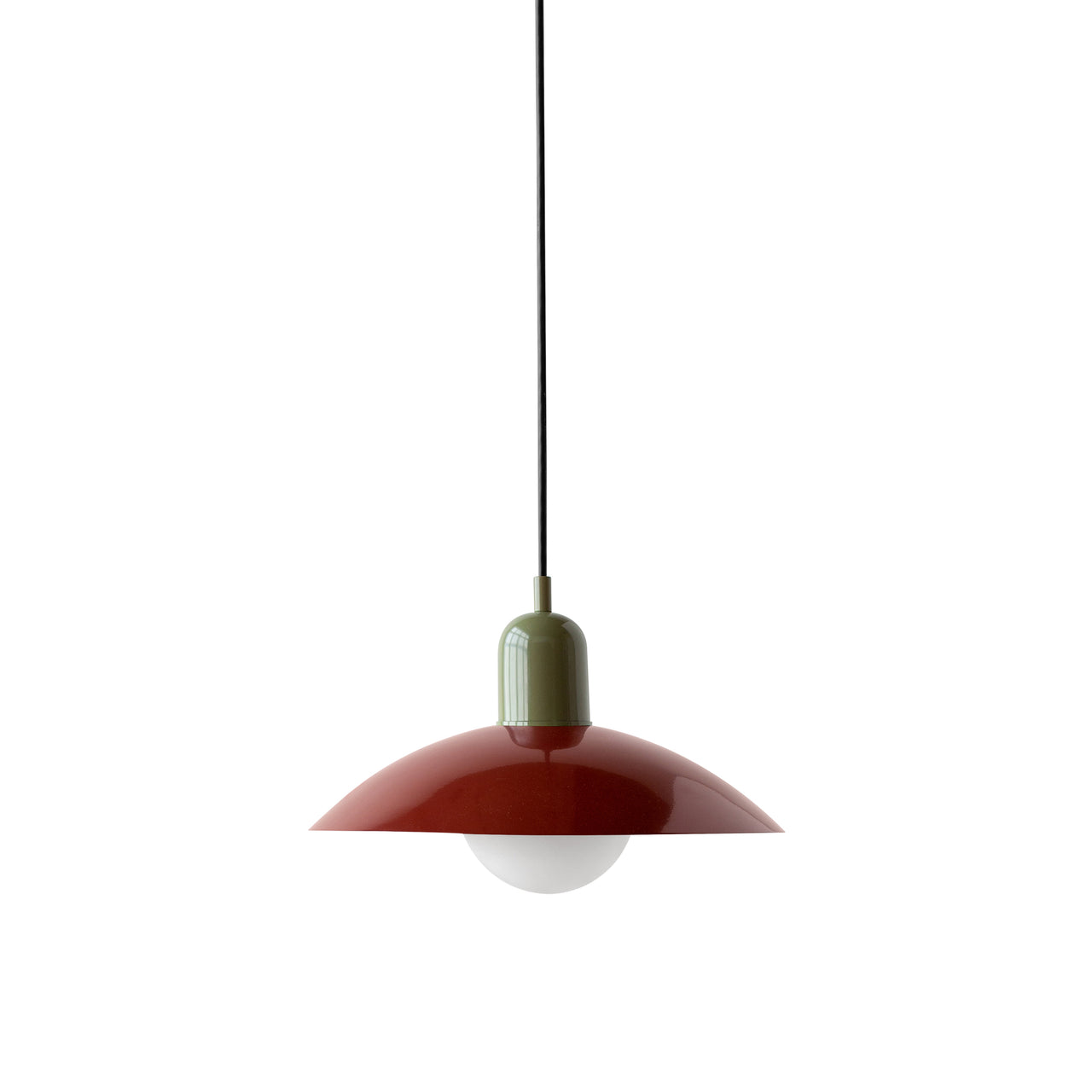 Arundel Orb Pendant: Oxide Red + Reed Green