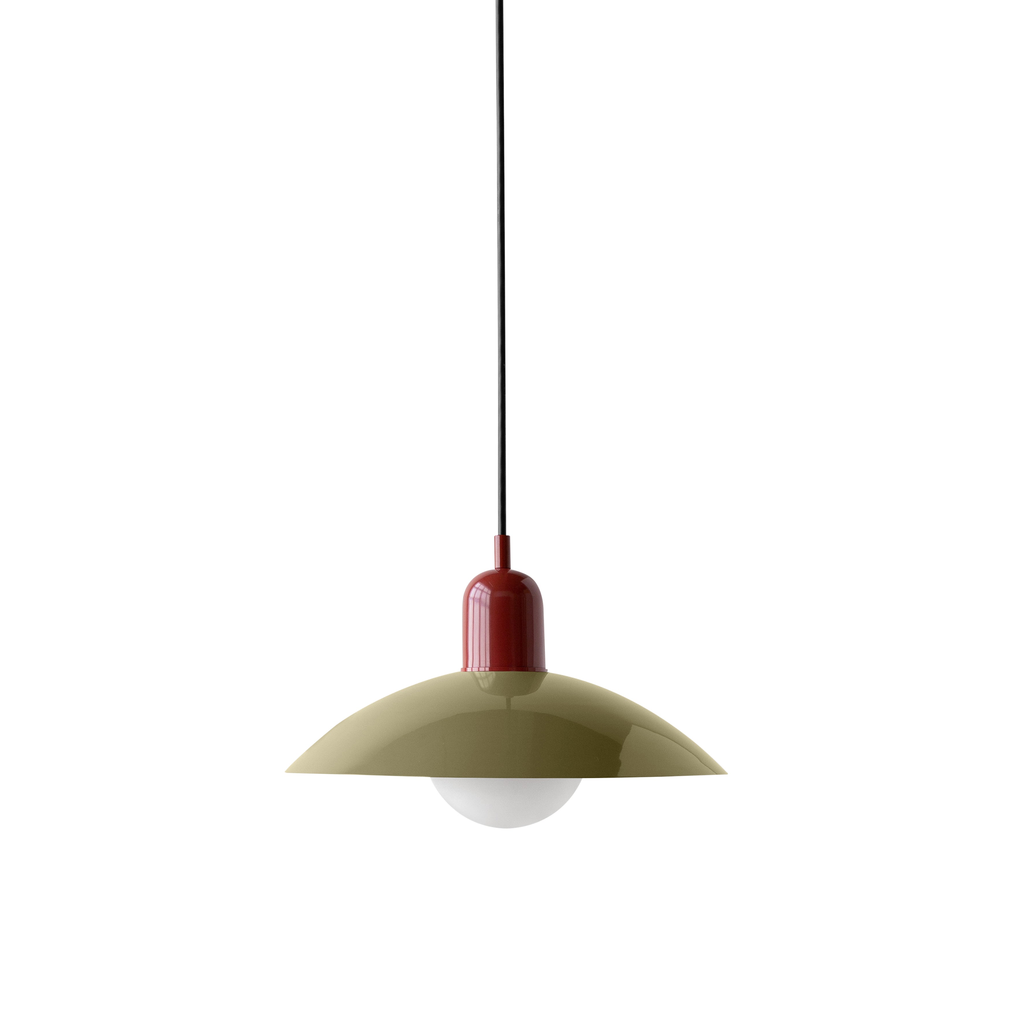 Arundel Orb Pendant: Reed Green + Oxide Red