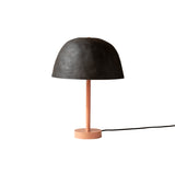 Dome Table Lamp: Black Clay + Peach