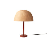 Dome Table Lamp: Tan Clay + Oxide Red