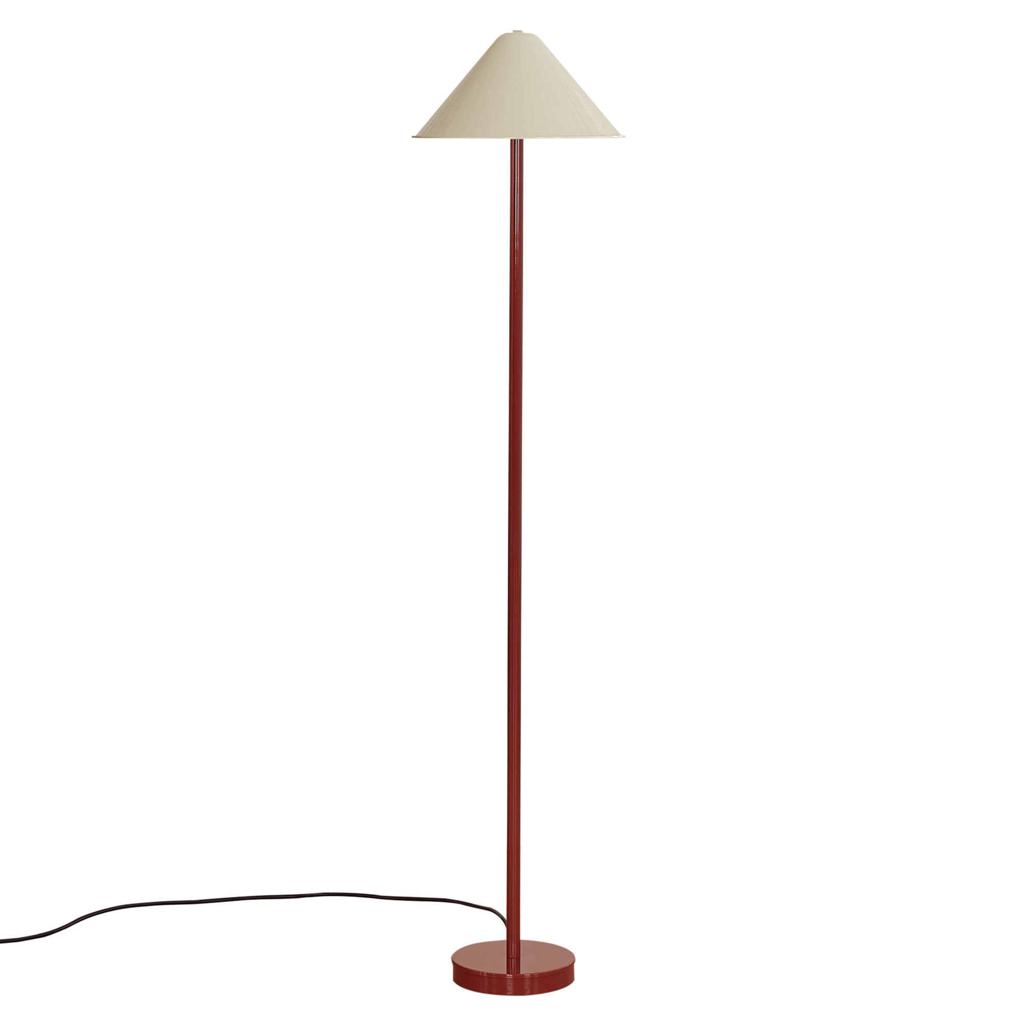 Eave Floor Lamp: Bone + Oxide Red