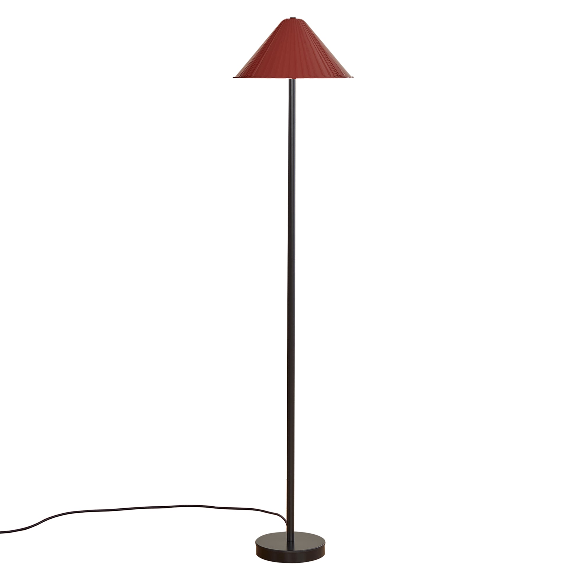 Eave Floor Lamp: Oxide Red + Black