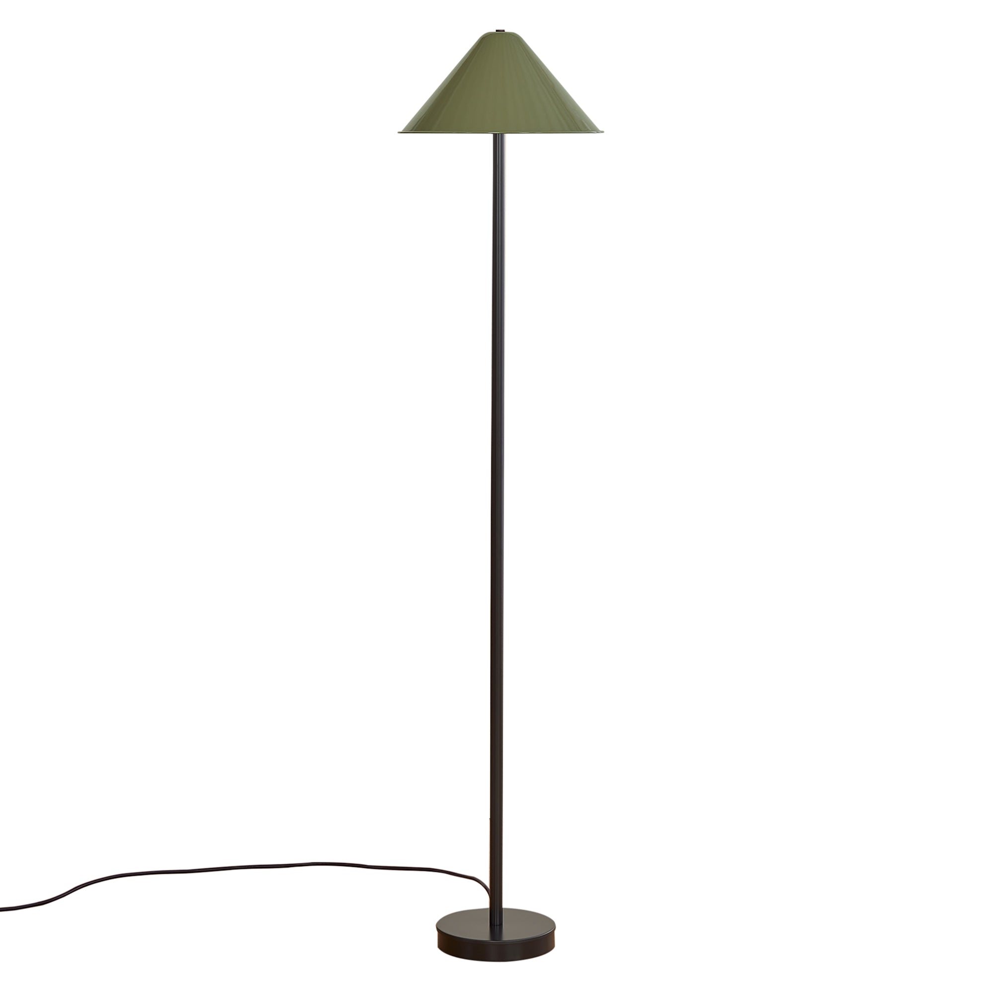 Eave Floor Lamp: Reed Green + Black
