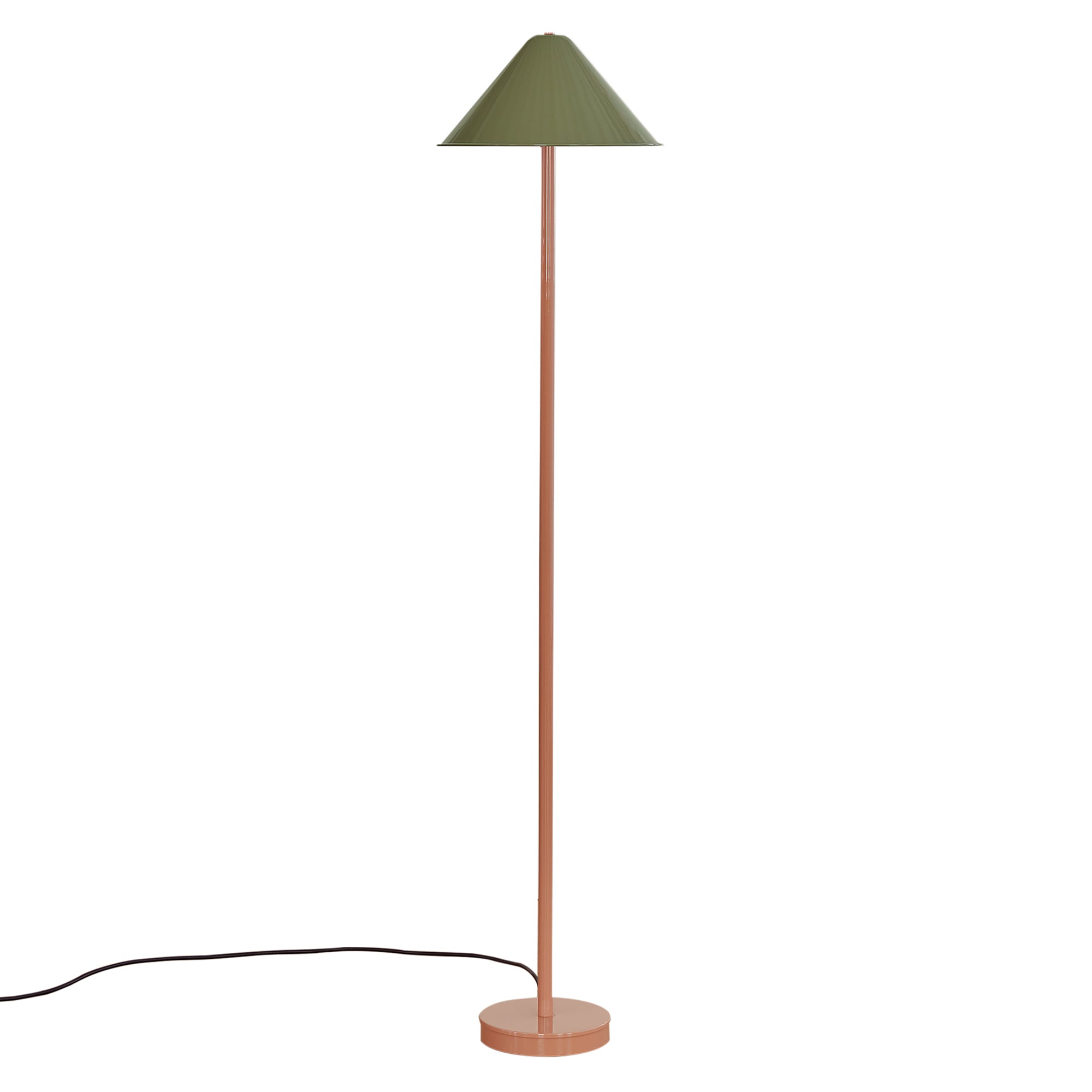 Eave Floor Lamp: Reed Green + Peach