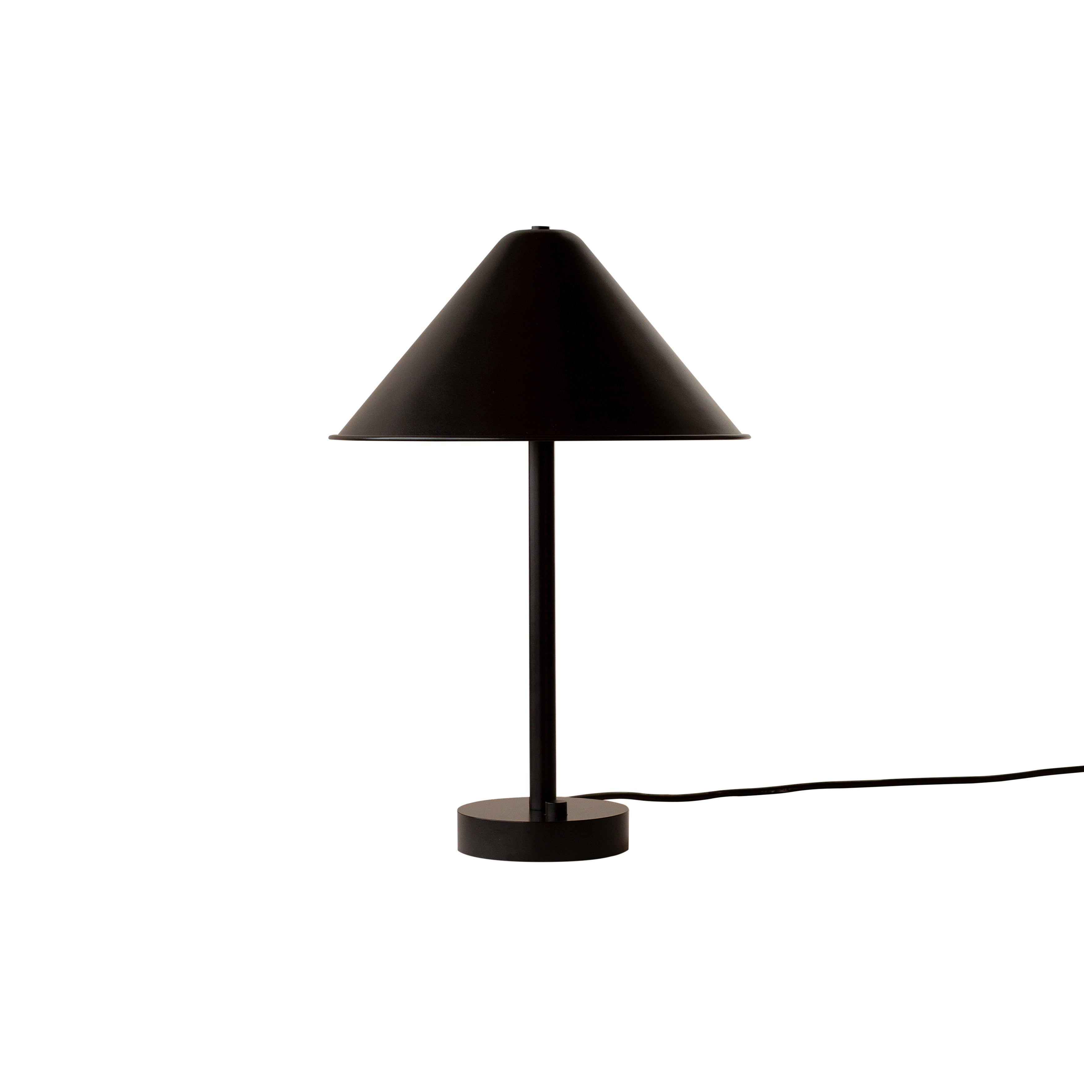 Eave Table Lamp: Black + Black