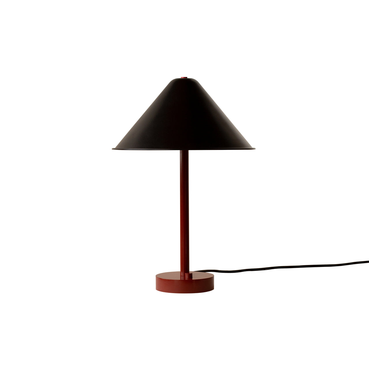 Eave Table Lamp: Black + Oxide Red
