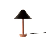 Eave Table Lamp: Black + Peach