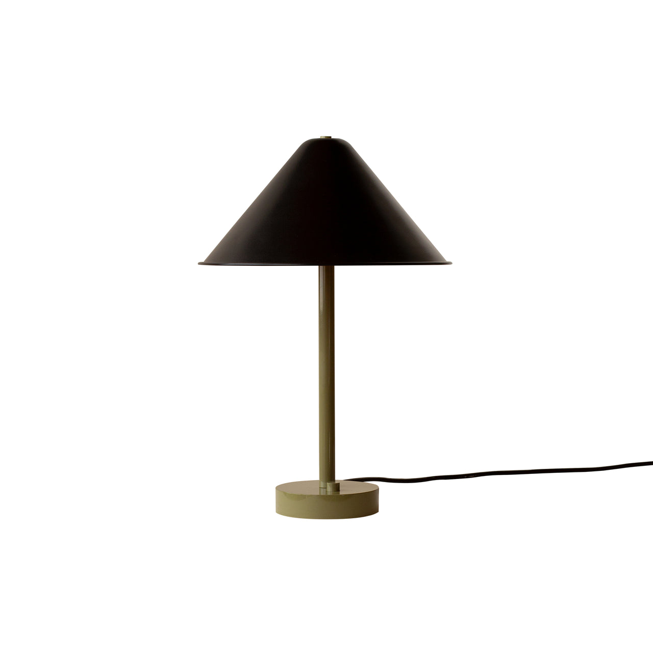Eave Table Lamp: Black + Reed Green