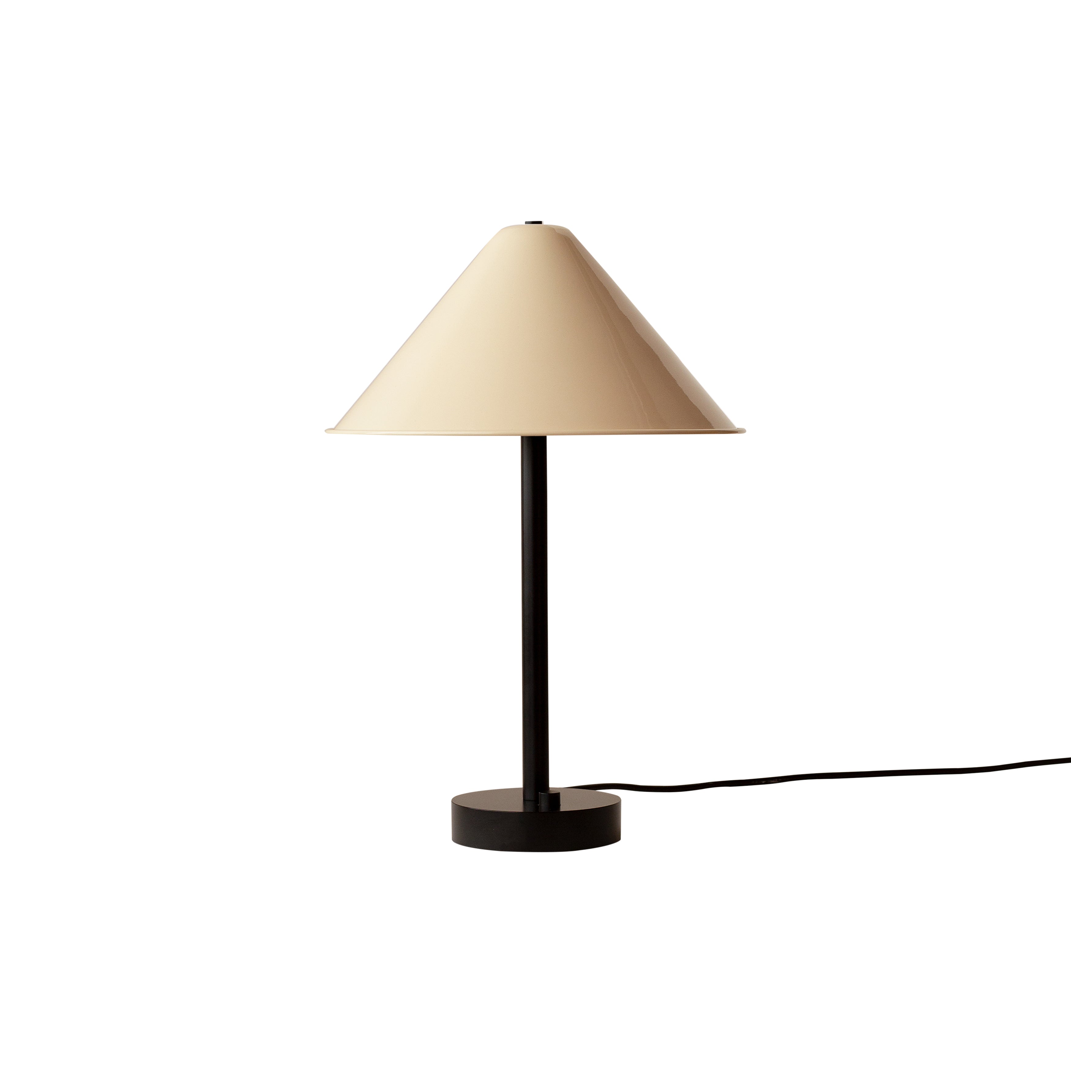 Eave Table Lamp: Bone + Black