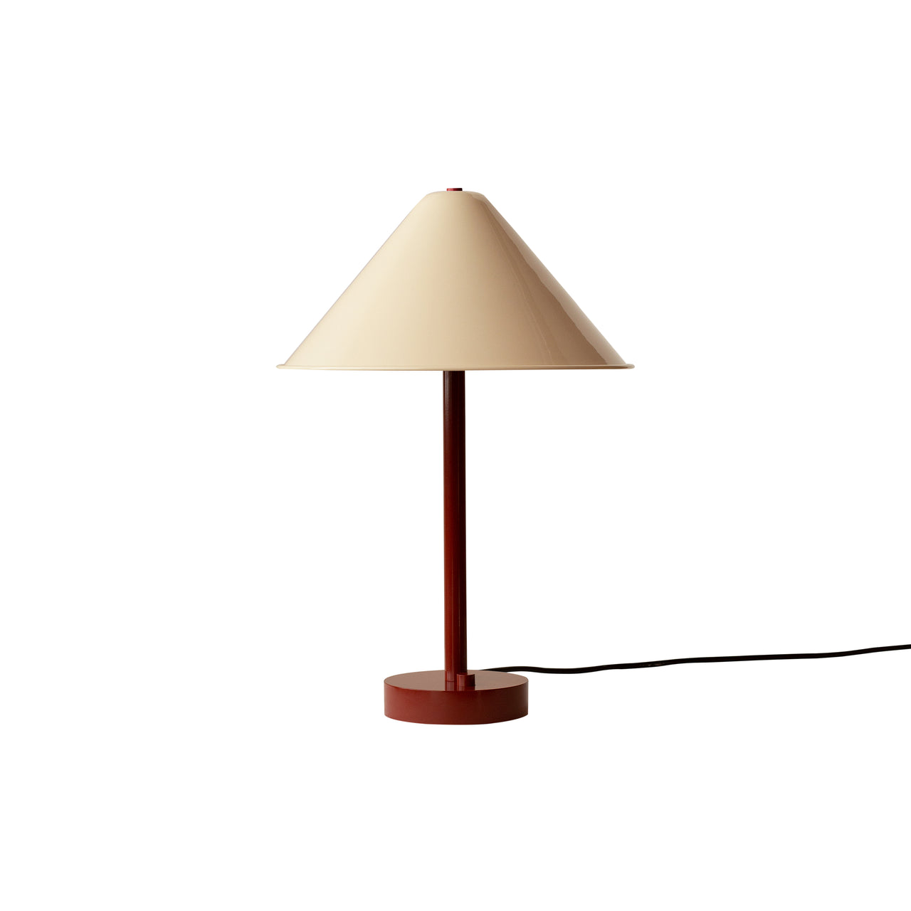 Eave Table Lamp: Bone + Oxide Red