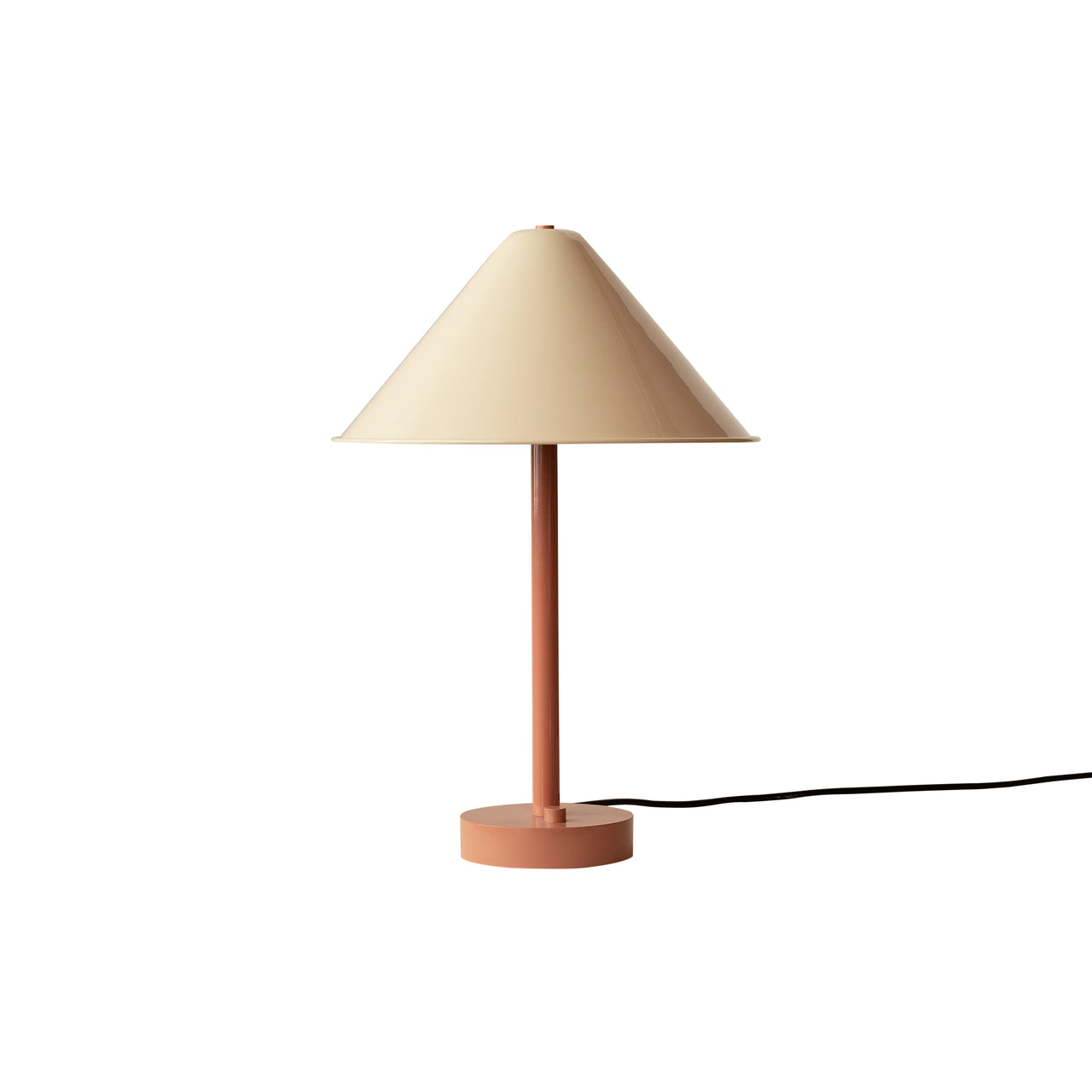 Eave Table Lamp: Bone + Peach