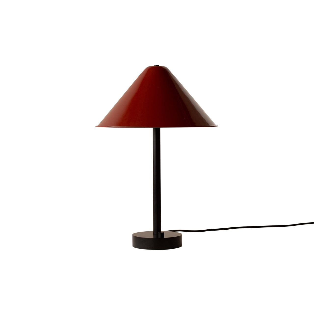 Eave Table Lamp: Oxide Red + Black
