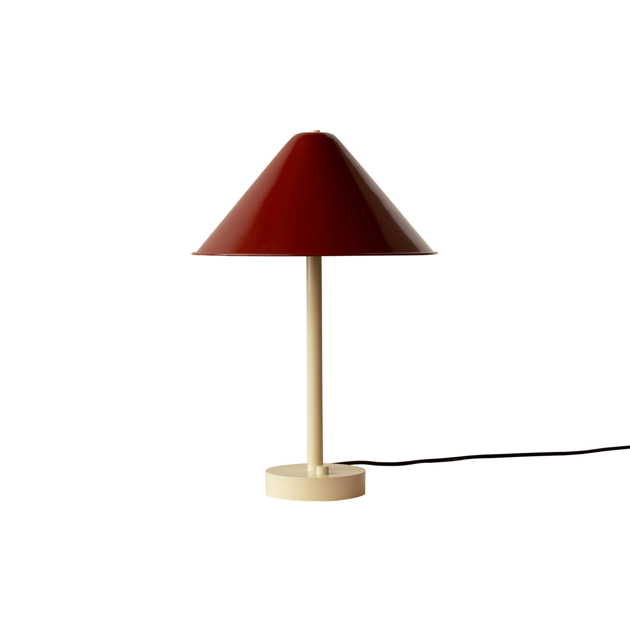 Eave Table Lamp: Oxide Red + Bone
