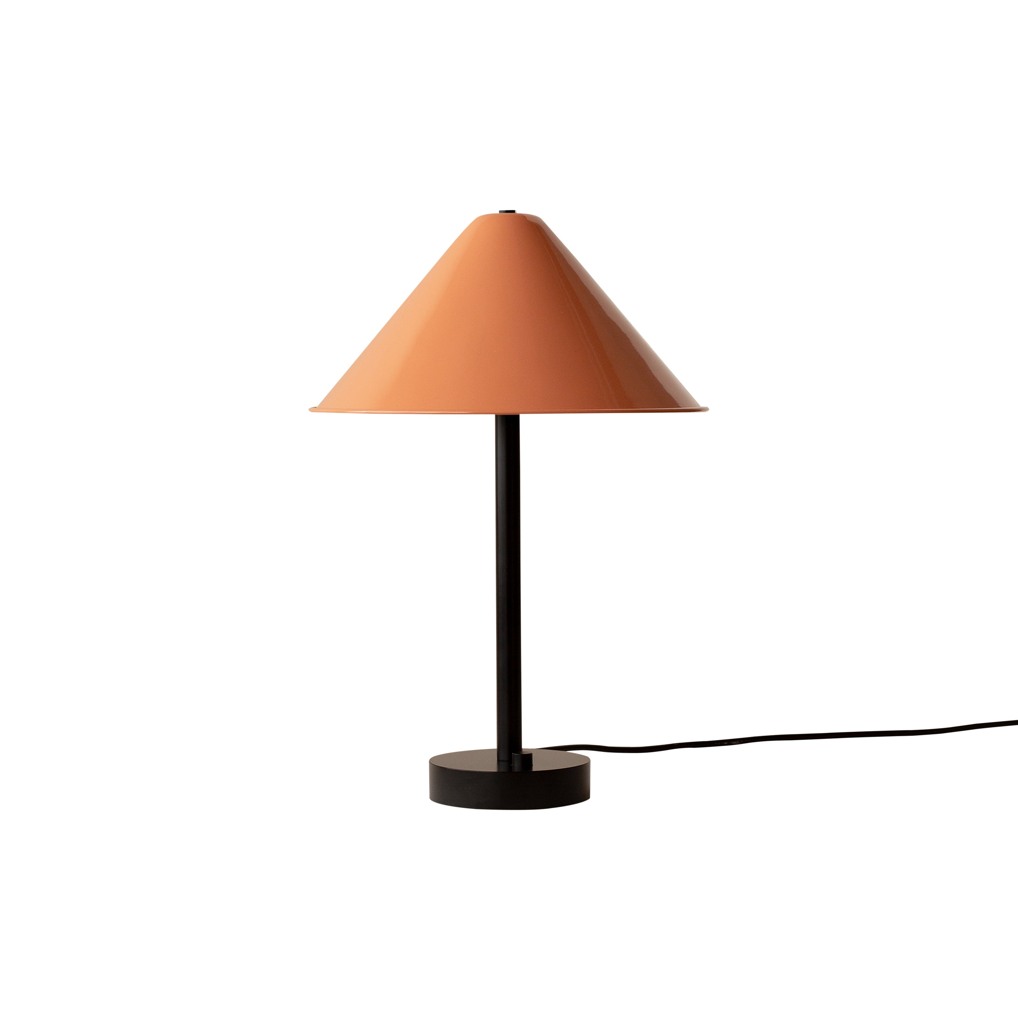 Eave Table Lamp: Peach + Black