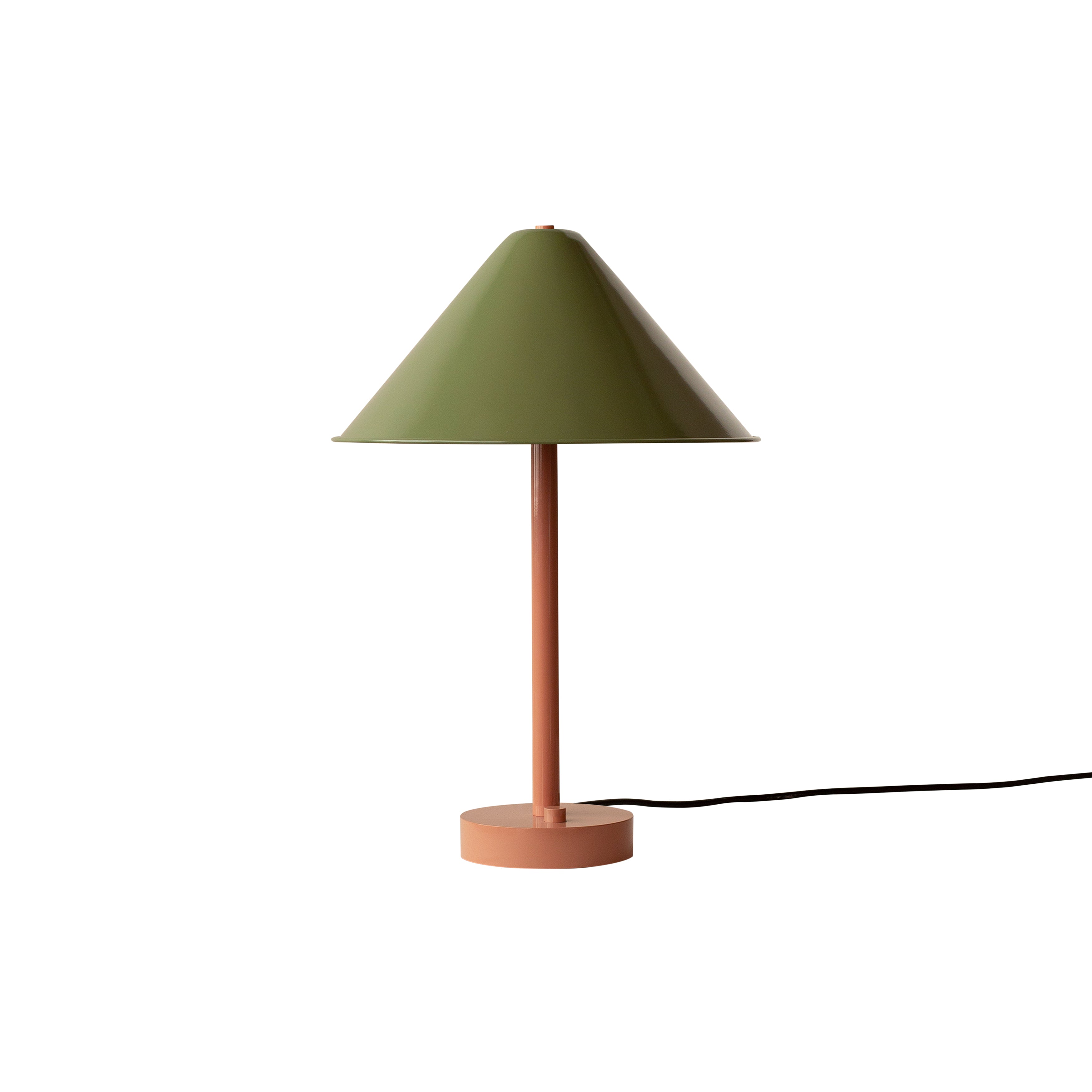 Eave Table Lamp: Reed Green + Peach