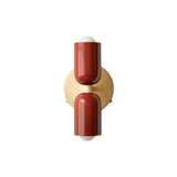 Up Down Sconce: Oxide Red + Bone