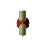 Up Down Sconce: Reed Green + Oxide Red
