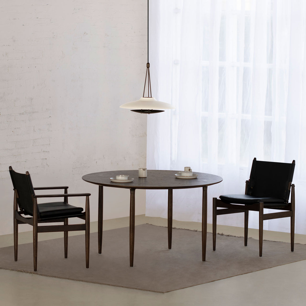 Journey Dining Armchair: Saddle Leather